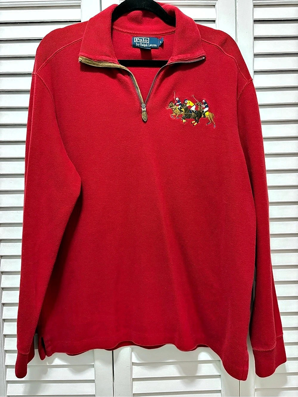 Polo by Ralph Lauren Polo Ralph Lauren Quarter-Zip Pullover Red Large